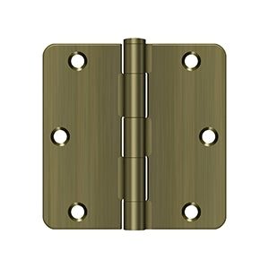 3-1/2" x 3-1/2" x 1/4" Radius Hinge, Residential Thickness
