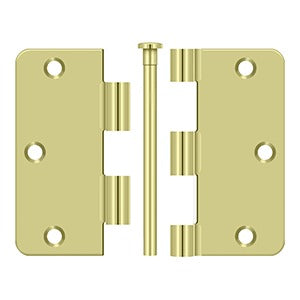 3-1/2" x 3-1/2" x 1/4" Radius Hinge, Residential Thickness