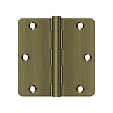 3-1/2" x 3-1/2" x 1/4" Radius Hinge, Residential Thickness