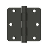 3-1/2" x 3-1/2" x 1/4" Radius Hinge, HD