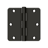 3-1/2" x 3-1/2" x 1/4" Radius Hinge, Residential Thickness